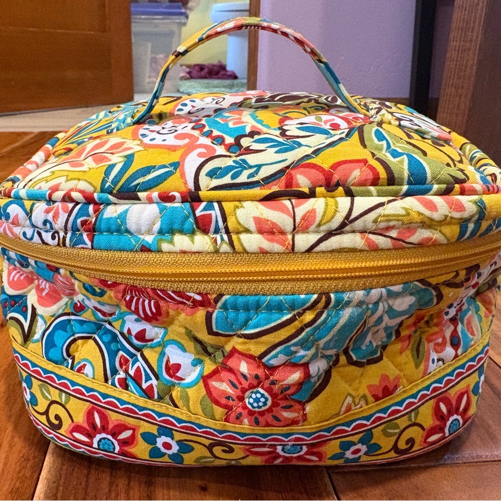 Vera Bradley Golden Paisley Makeup Bag